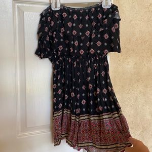 Hollister Romper. Black and red patterned. Size small. Good condition